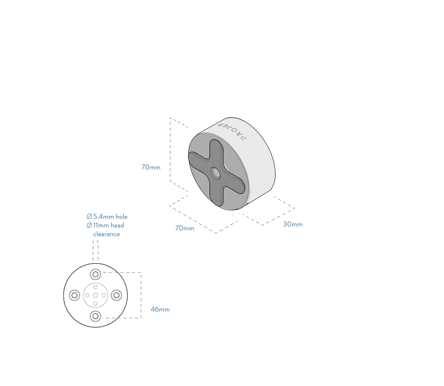 Universal Tablet Mount Disk Pro