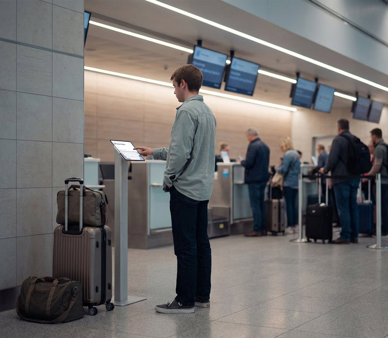 Powered iPad Floor Stand
